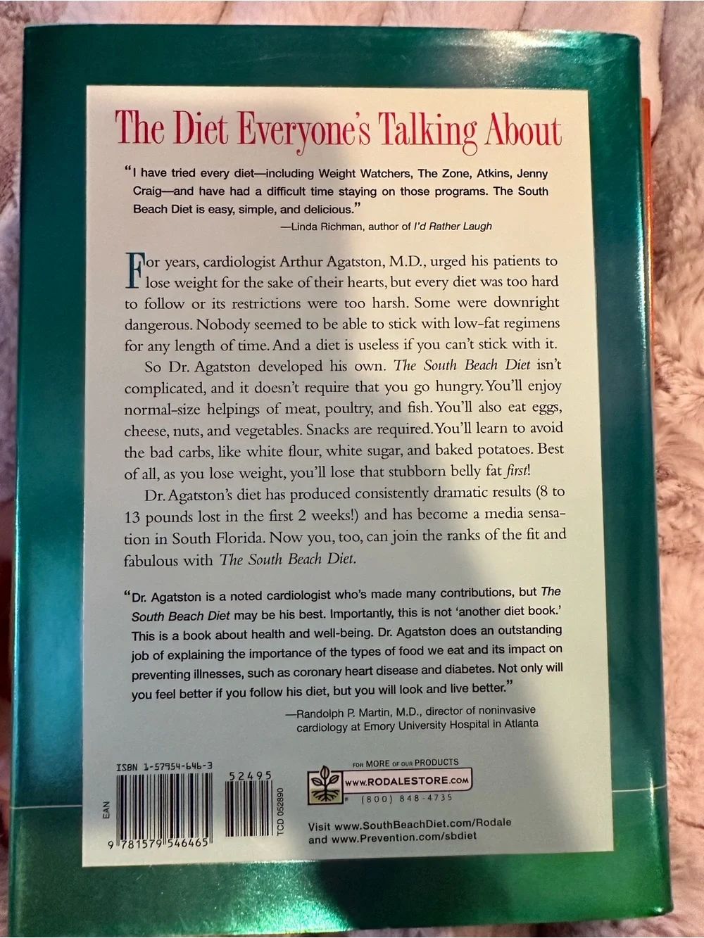 The South Beach Diet Book Bundle LOT OF 3 by — Teal & Copper Covers DIET CARBS